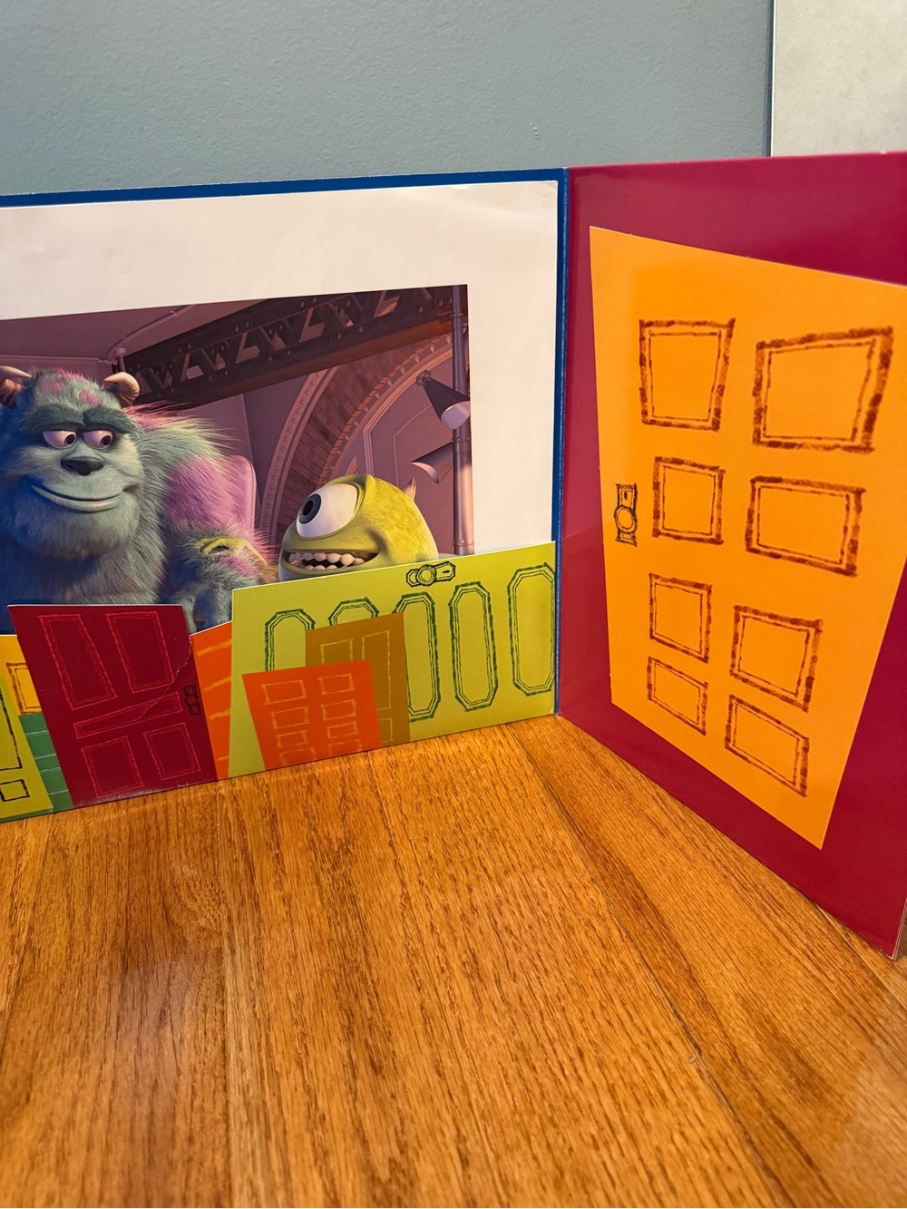 Monsters Inc. Inspired Wall Art Print - Pink, Blue, Yellow
